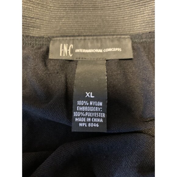 INC XL Sheer Floral Embroidered Shark Hem  Whimsigoth Midi Skirt Grunge - Picture 5 of 9